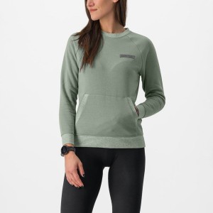 Dámské Casual Castelli LOGO W SWEATSHIRT Zelene | UEZ807519