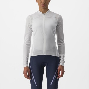 Dámské Dres Castelli ANIMA 4 LONG SLEEVE Bílé | VME412387