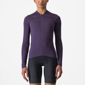 Dámské Dres Castelli ANIMA 4 LONG SLEEVE Fialové | NPF735260