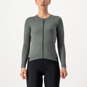 Dámské Dres Castelli FLY LS W Šedé | AXH416978