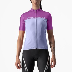 Dámské Dres Castelli VELOCISSIMA Fialové Bílé | CSP148260