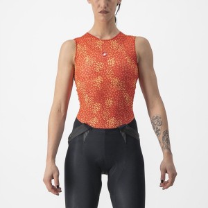 Dámské Základní Vrstva Castelli PRO MESH 4 W SLEEVELESS Oranžové | IYF230417