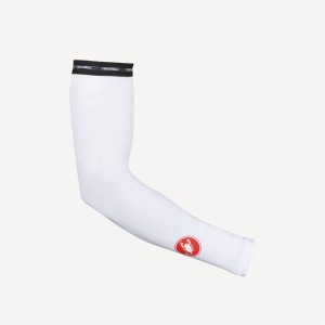 Pánské Arm Warmer Castelli UPF 50 + LIGHT ARM SLEEVES Bílé | VWZ105374