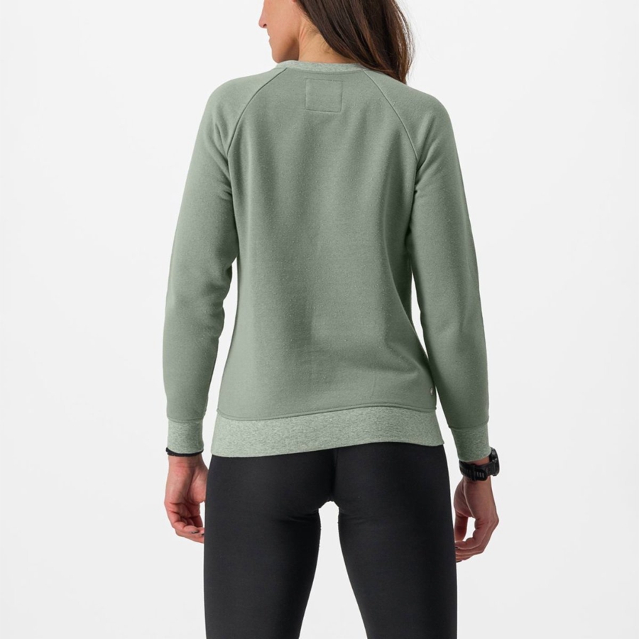 Dámské Casual Castelli LOGO W SWEATSHIRT Zelene | UEZ807519