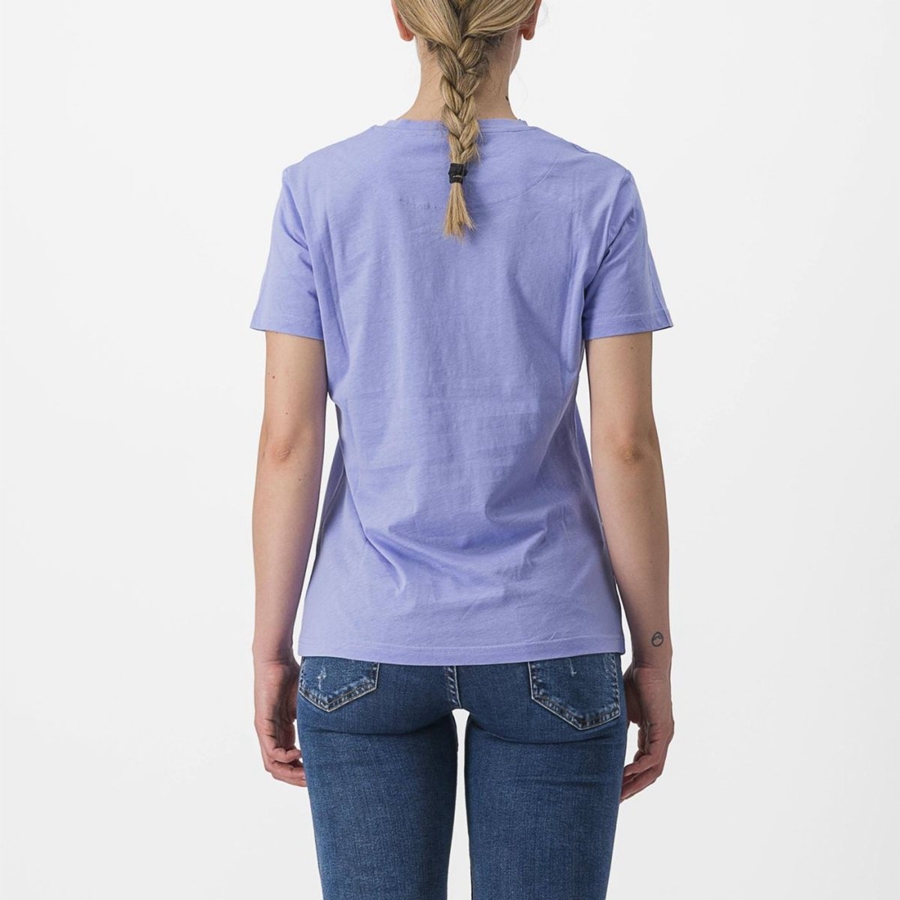 Dámské Casual Castelli PEDALARE TEE Fialové Bílé | MNB213490