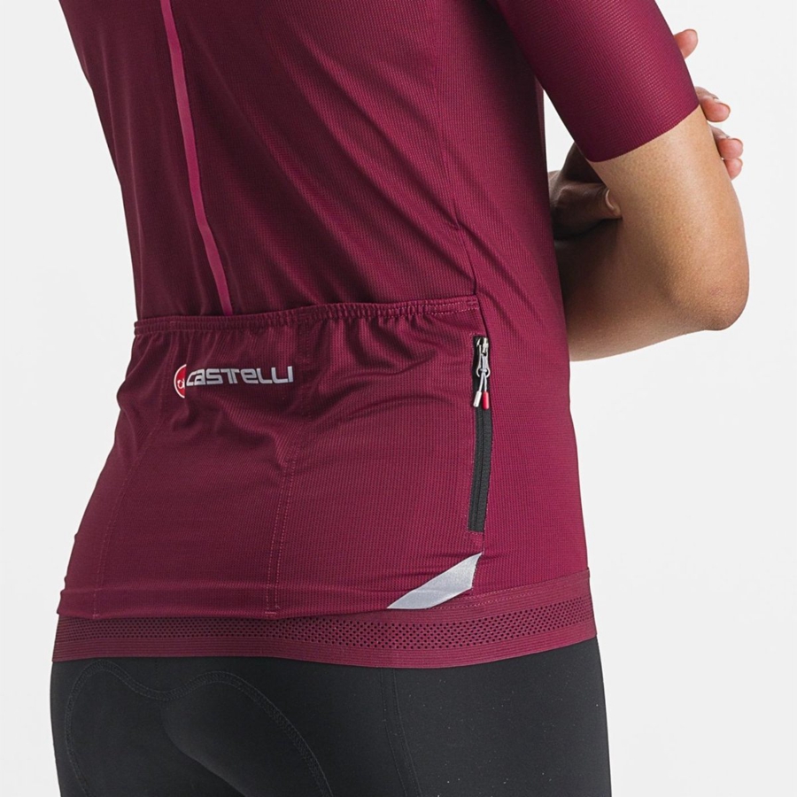 Dámské Dres Castelli ENDURANCE W Vínové | VUC041397