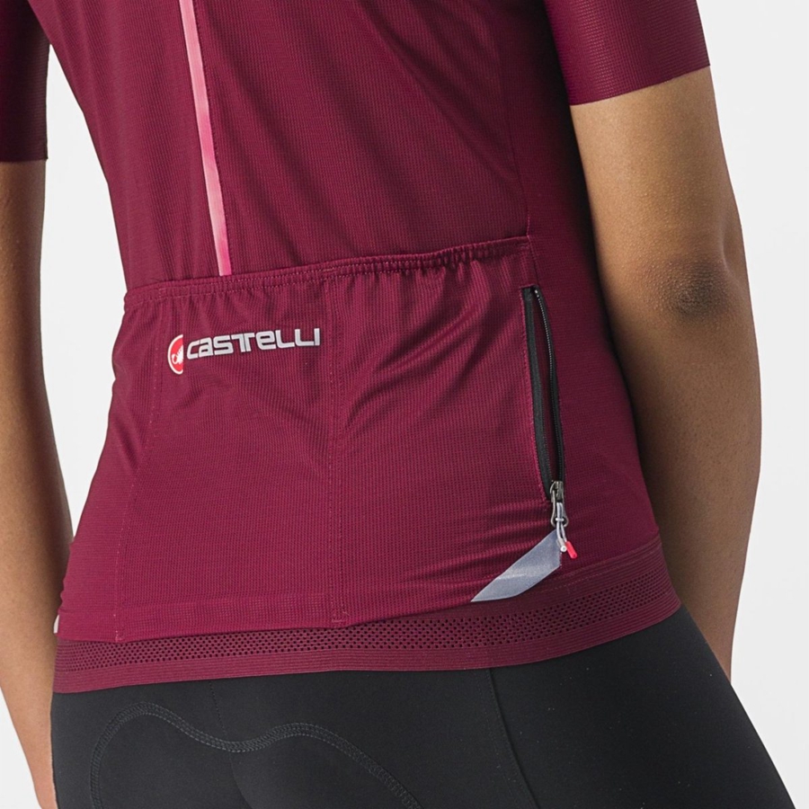 Dámské Dres Castelli ENDURANCE W Vínové | VUC041397