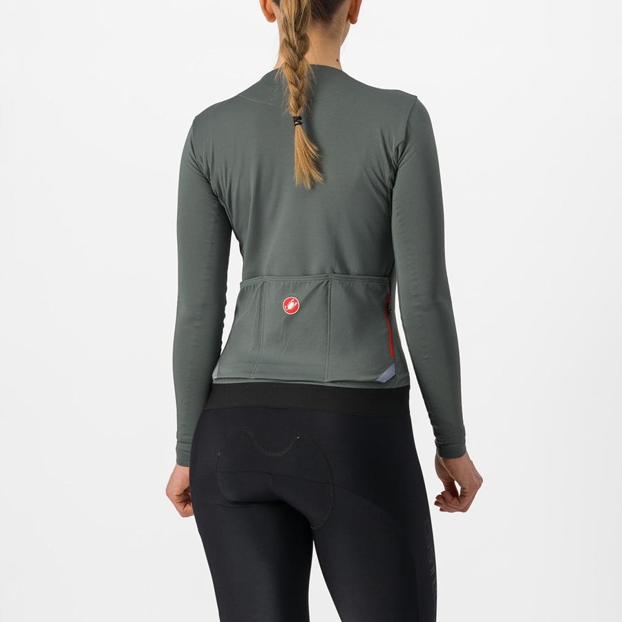 Dámské Dres Castelli FLY LS W Šedé | AXH416978