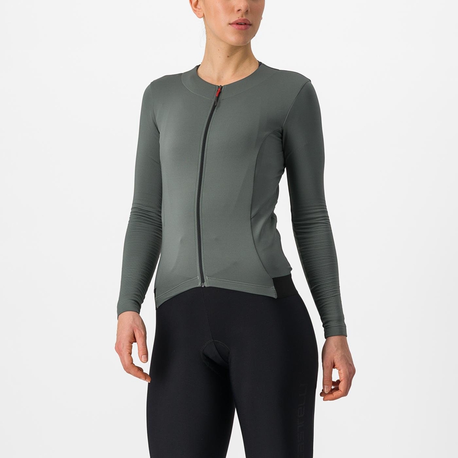 Dámské Dres Castelli FLY LS W Šedé | AXH416978