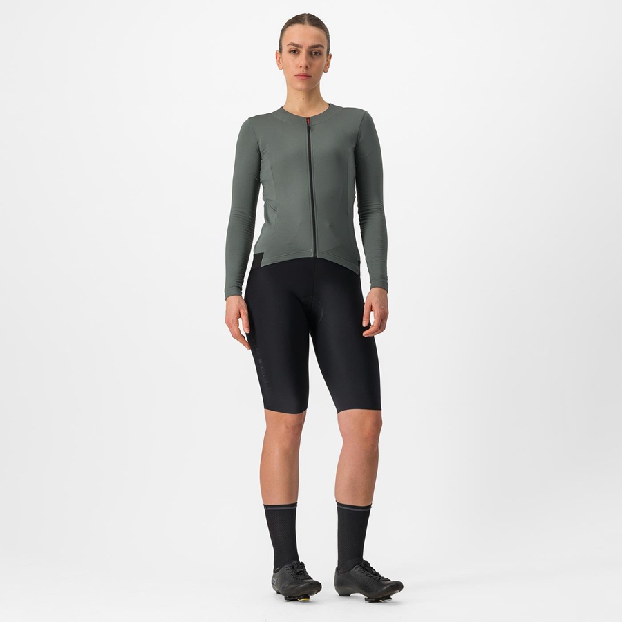 Dámské Dres Castelli FLY LS W Šedé | AXH416978