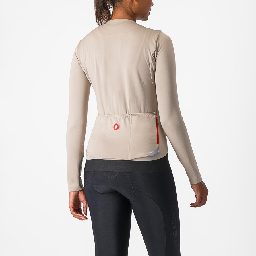 Dámské Dres Castelli FLY LS W Šedé | LQE012465