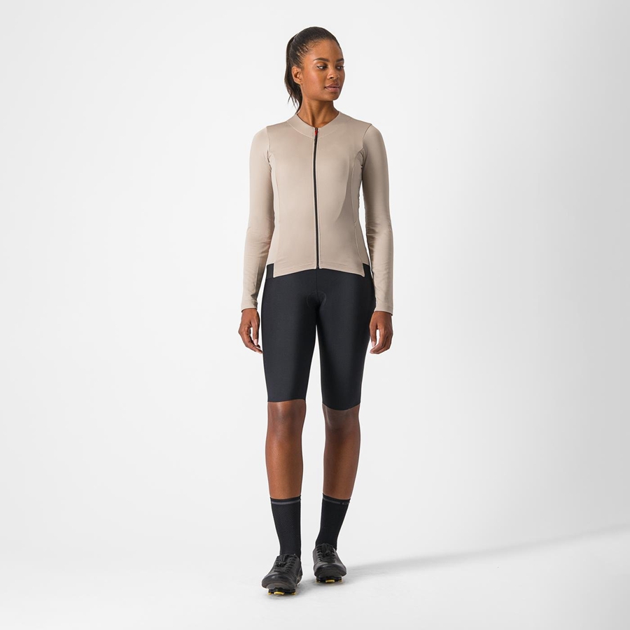 Dámské Dres Castelli FLY LS W Šedé | LQE012465