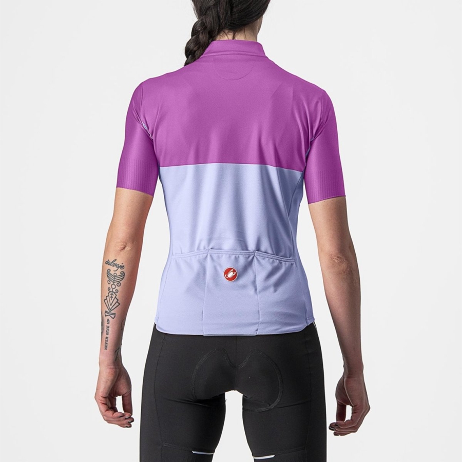 Dámské Dres Castelli VELOCISSIMA Fialové Bílé | CSP148260