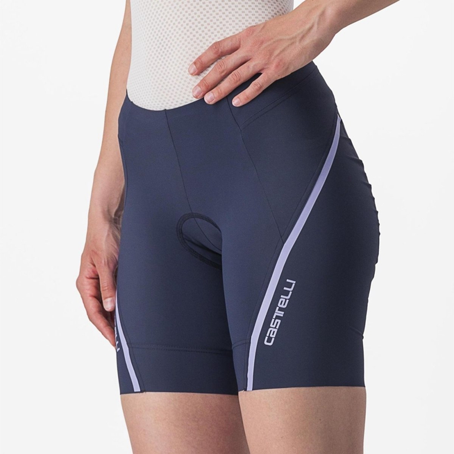 Dámské Kraťasy Castelli VELOCISSIMA 3 Blankyt Fialové Bílé | YNA573419