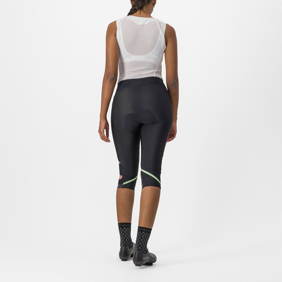 Dámské Legíny Castelli VELOCISSIMA THERMAL KNICKER Černé Mátově Zelená Černé | CFM423561