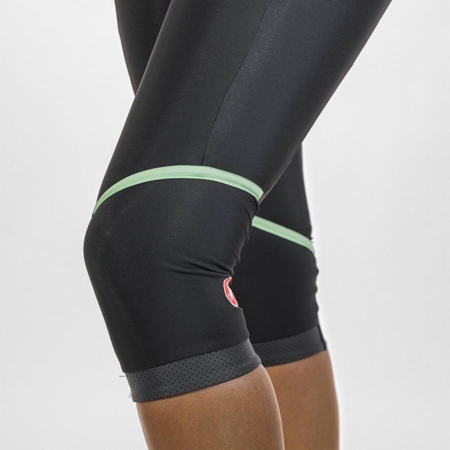 Dámské Legíny Castelli VELOCISSIMA THERMAL KNICKER Černé Mátově Zelená Černé | CFM423561