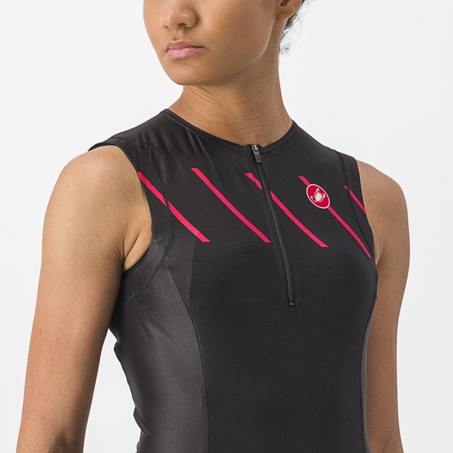 Dámské Obleky Castelli FREE 2 W TRI SINGLET Černé | UFT194328