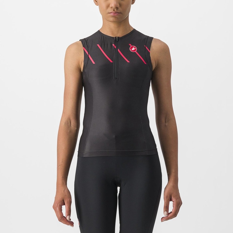 Dámské Obleky Castelli FREE 2 W TRI SINGLET Černé | UFT194328