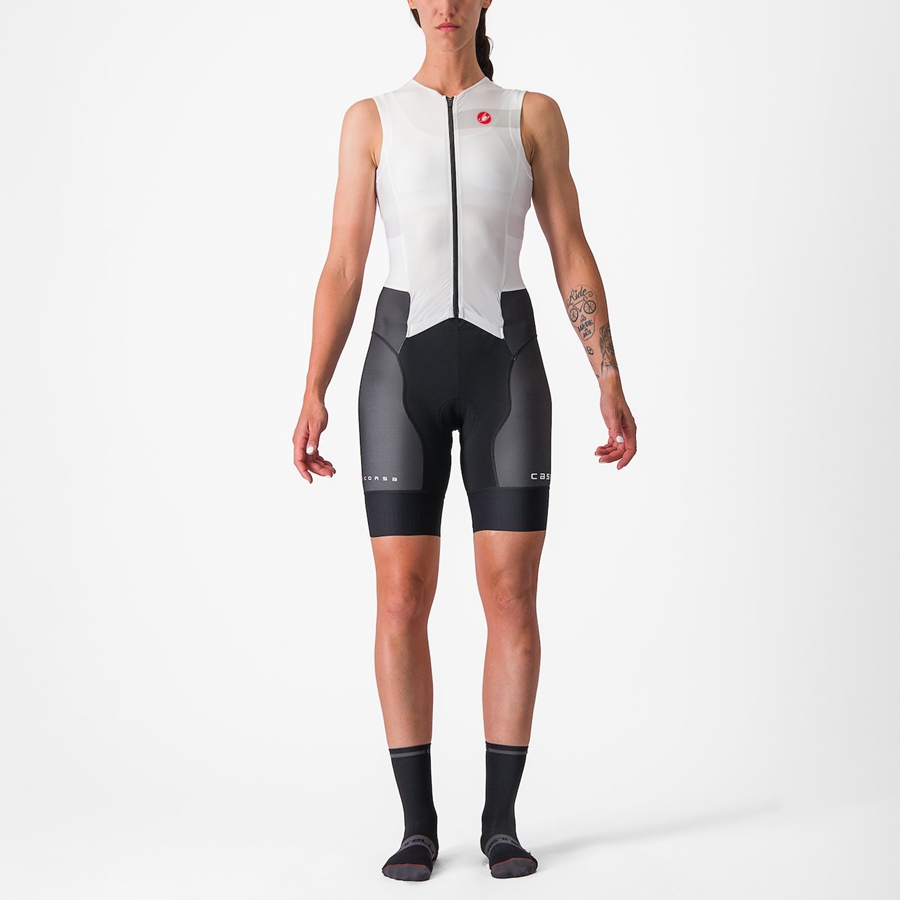 Dámské Obleky Castelli FREE SANREMO W SLEEVELESS Bílé Černé | MXC905286