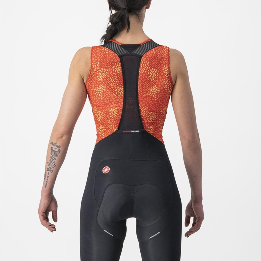 Dámské Základní Vrstva Castelli PRO MESH 4 W SLEEVELESS Oranžové | IYF230417