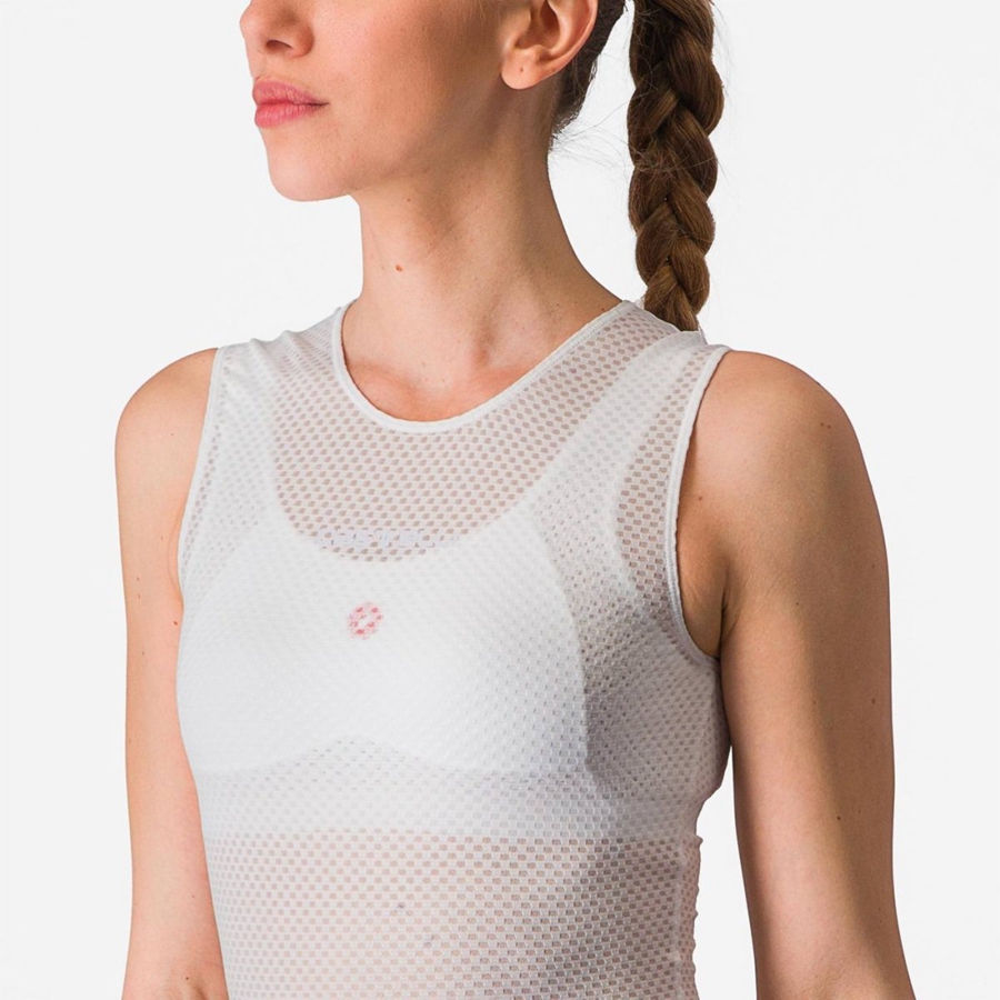 Dámské Základní Vrstva Castelli PRO MESH W SLEEVELESS Bílé | FQK570631