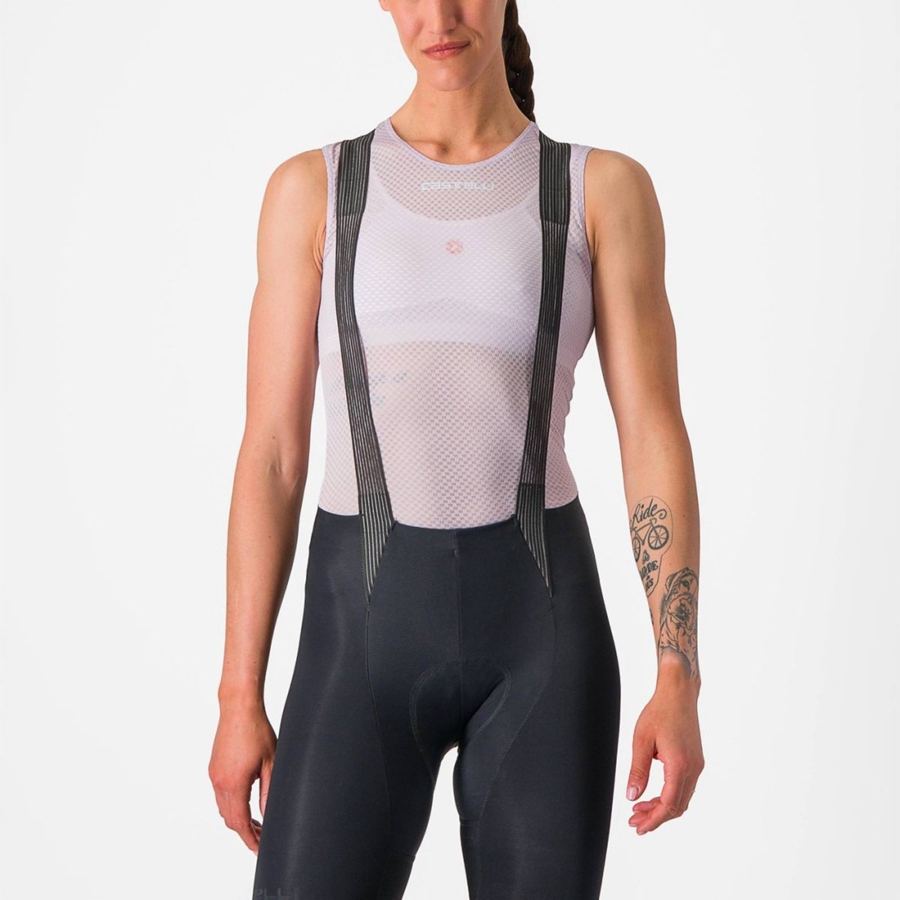 Dámské Základní Vrstva Castelli PRO MESH W SLEEVELESS Fialové Bílé | WTJ093856