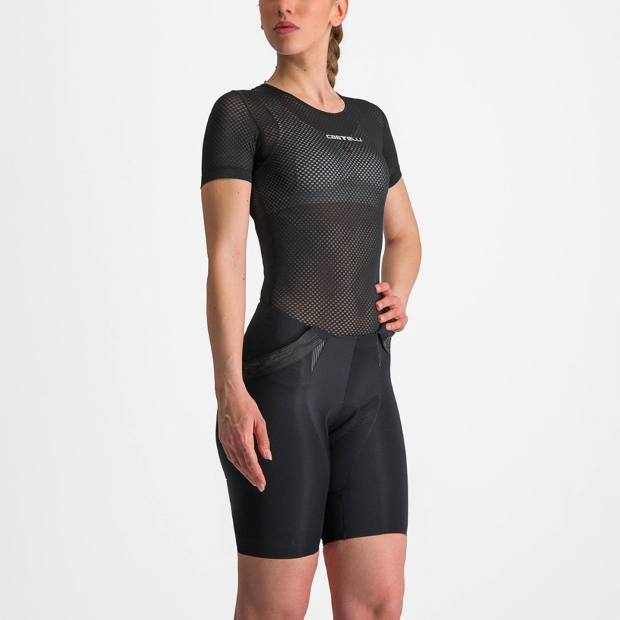 Dámské Základní Vrstva Castelli PRO MESH W SHORT SLEEVE Černé | KEO370861