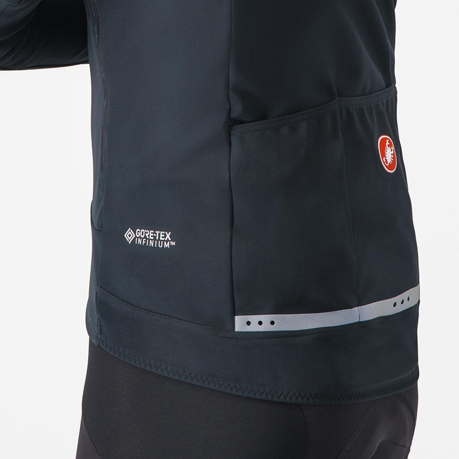 Pánské Bundy Castelli PERFETTO RoS 2 CONVERTIBLE Černé Černé | YUX920134