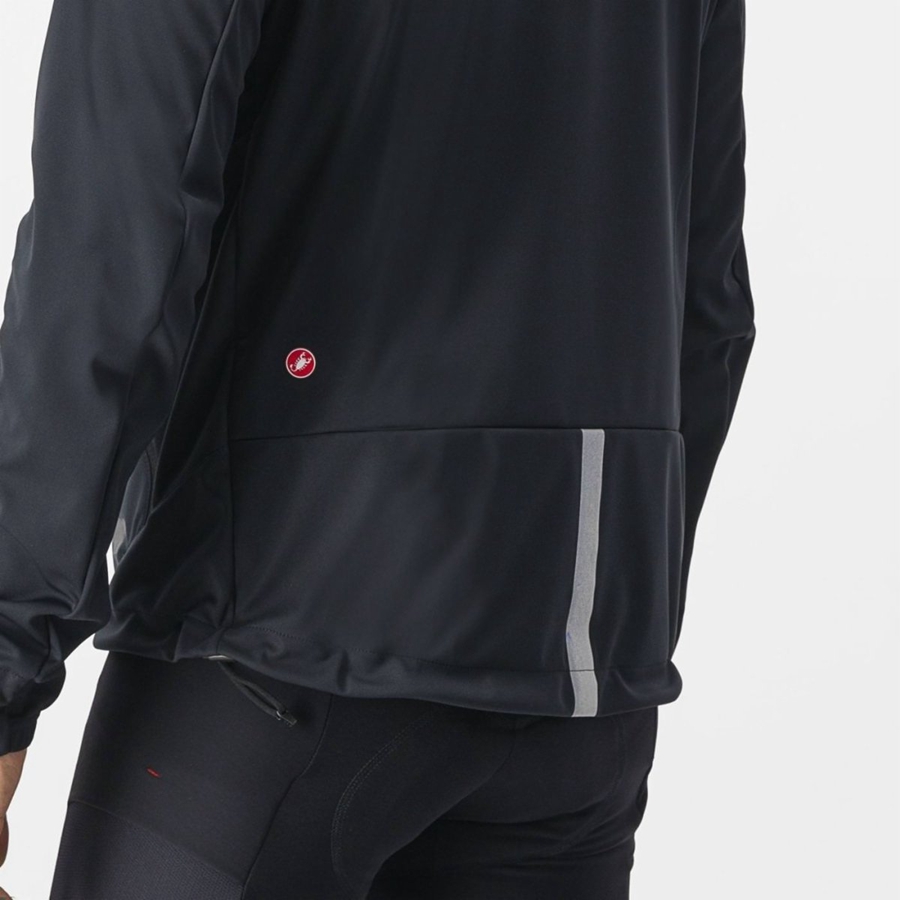 Pánské Bundy Castelli TRAIL HOODIE Černé | FKQ410328