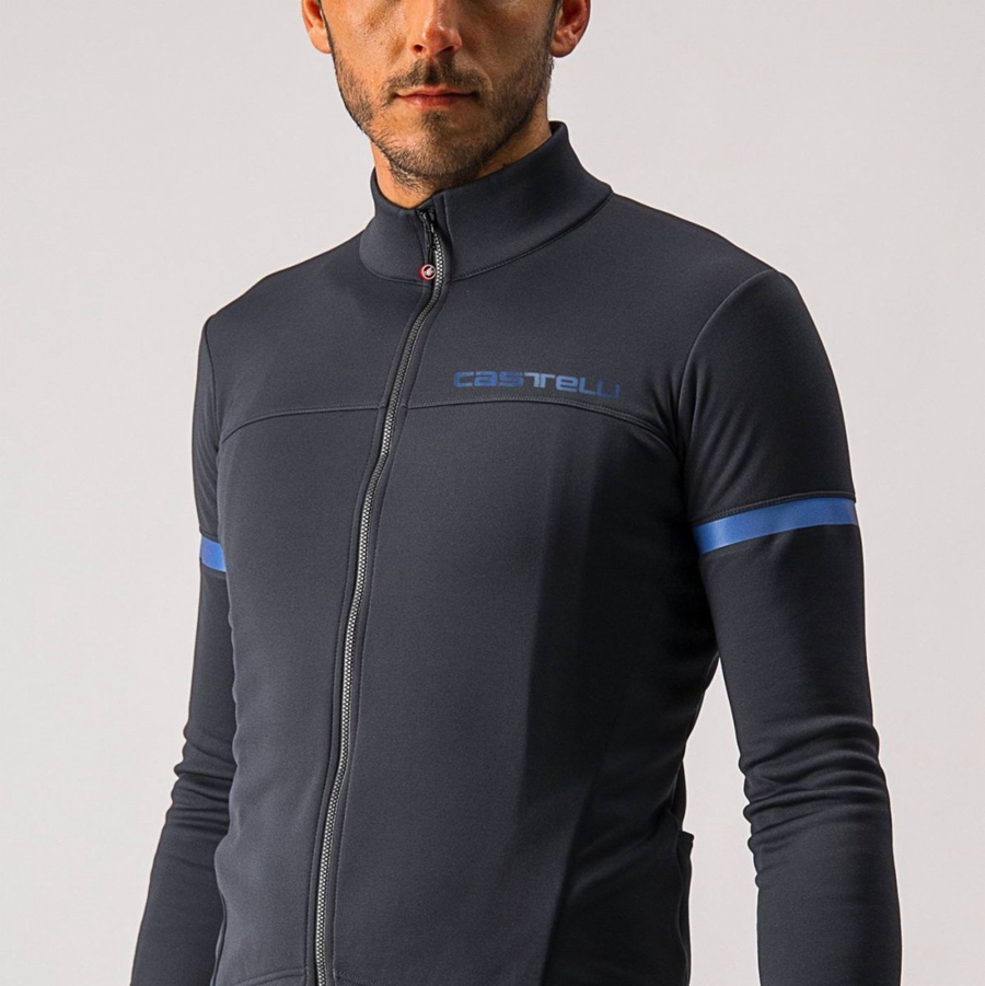 Pánské Dres Castelli FONDO 2 FZ Černé Blankyt | MAH126439