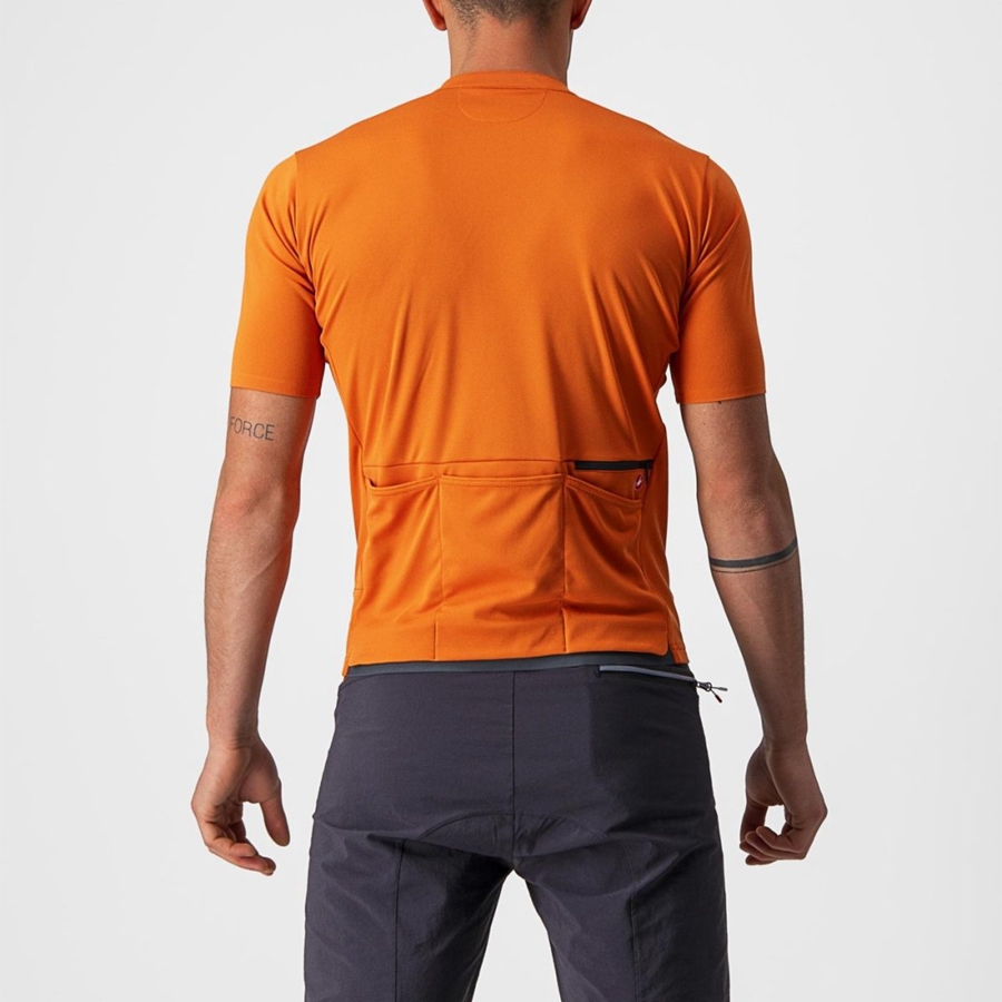 Pánské Dres Castelli UNLIMITED ALLROAD Oranžové Červené | HMJ186370