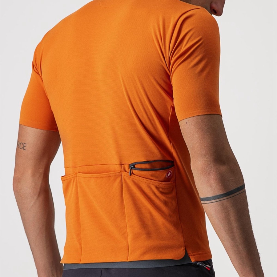 Pánské Dres Castelli UNLIMITED ALLROAD Oranžové Červené | HMJ186370