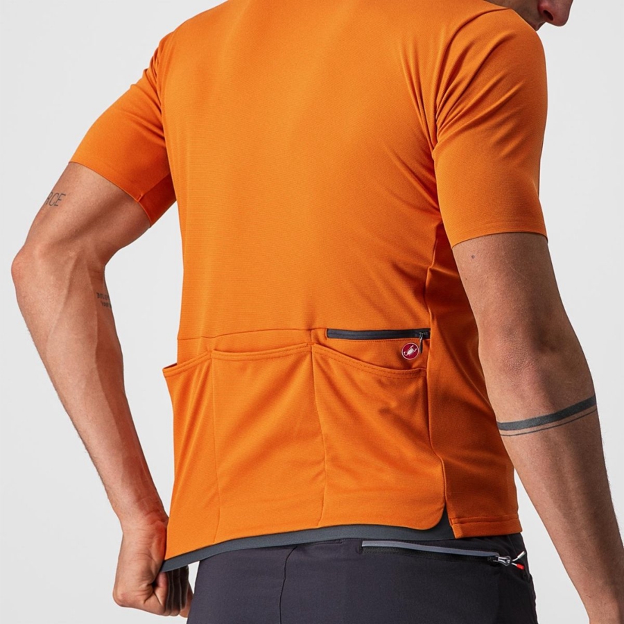 Pánské Dres Castelli UNLIMITED ALLROAD Oranžové Červené | HMJ186370