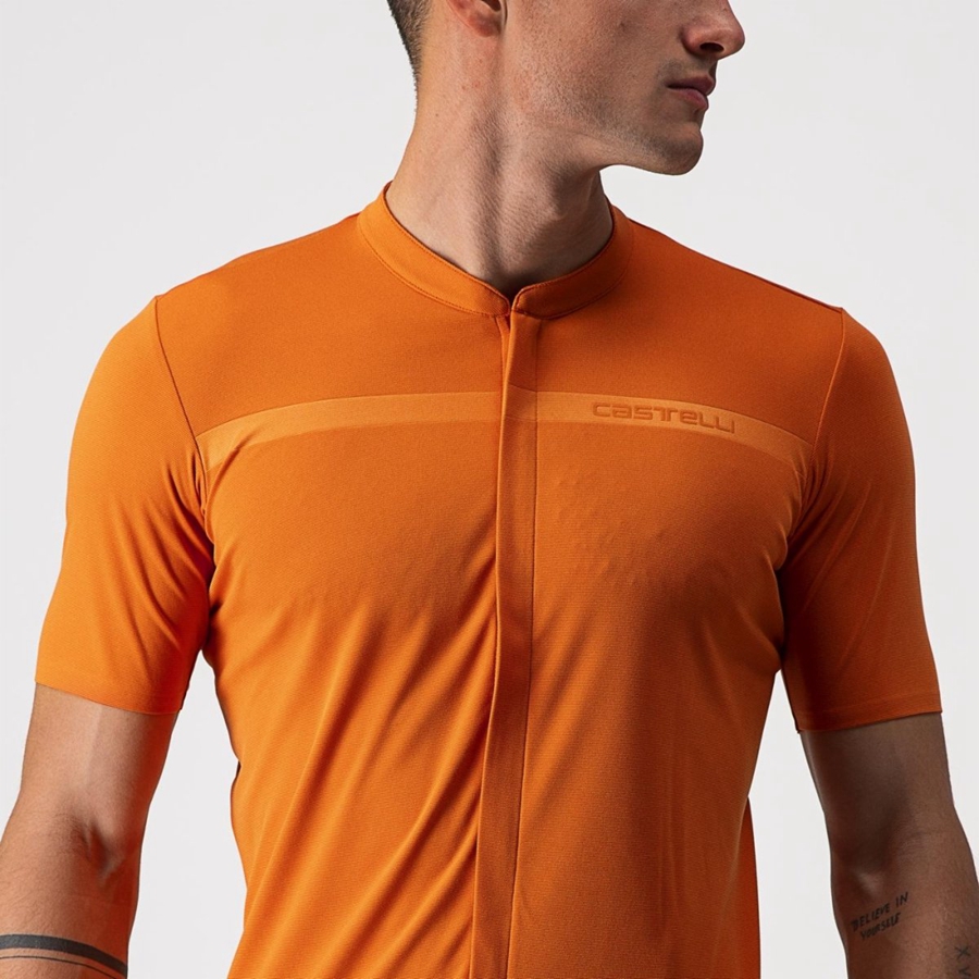 Pánské Dres Castelli UNLIMITED ALLROAD Oranžové Červené | HMJ186370