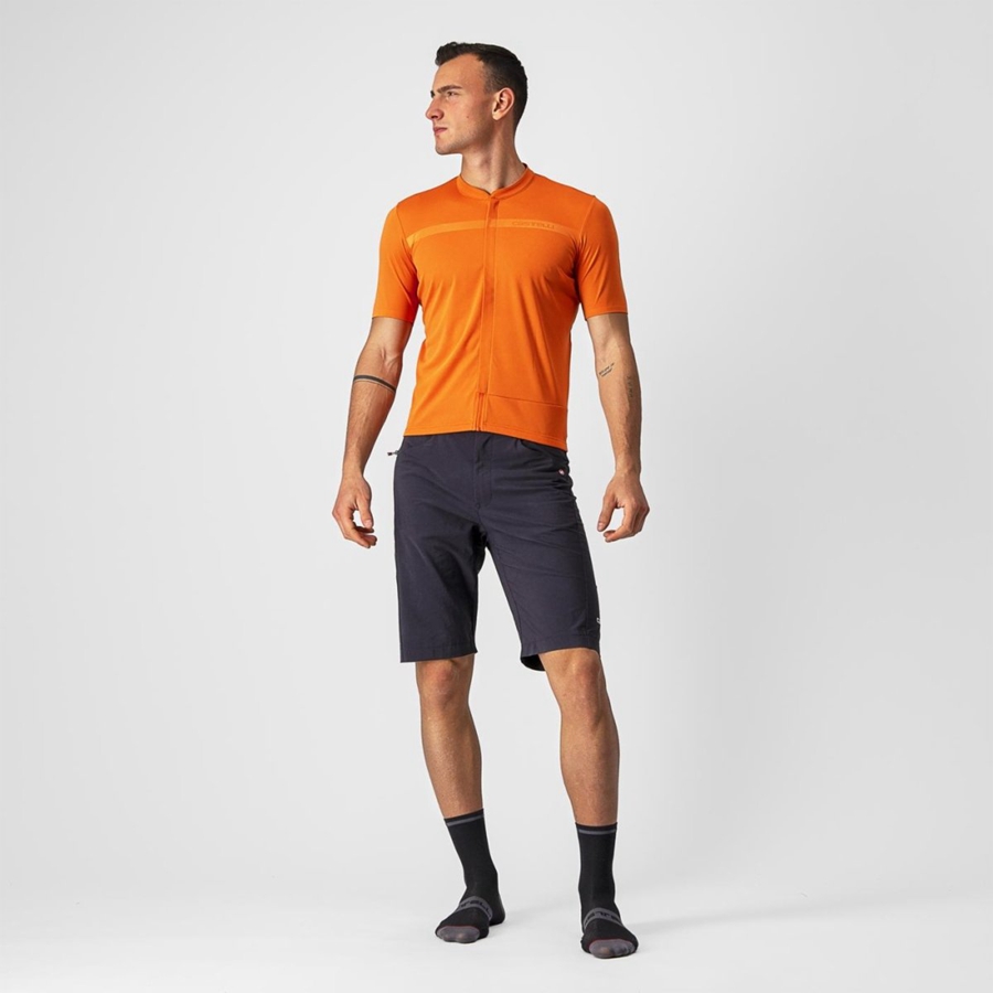 Pánské Dres Castelli UNLIMITED ALLROAD Oranžové Červené | HMJ186370